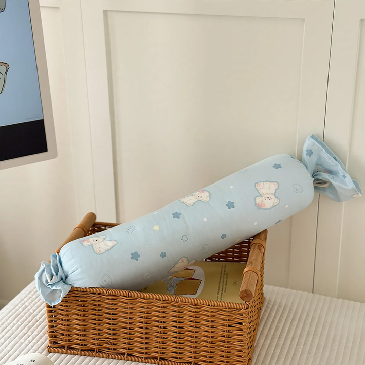 Cotton baby side sleeper pillow, cylindrical