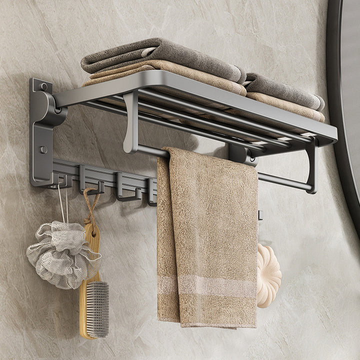 Aluminum towel holder, wall-mounted
