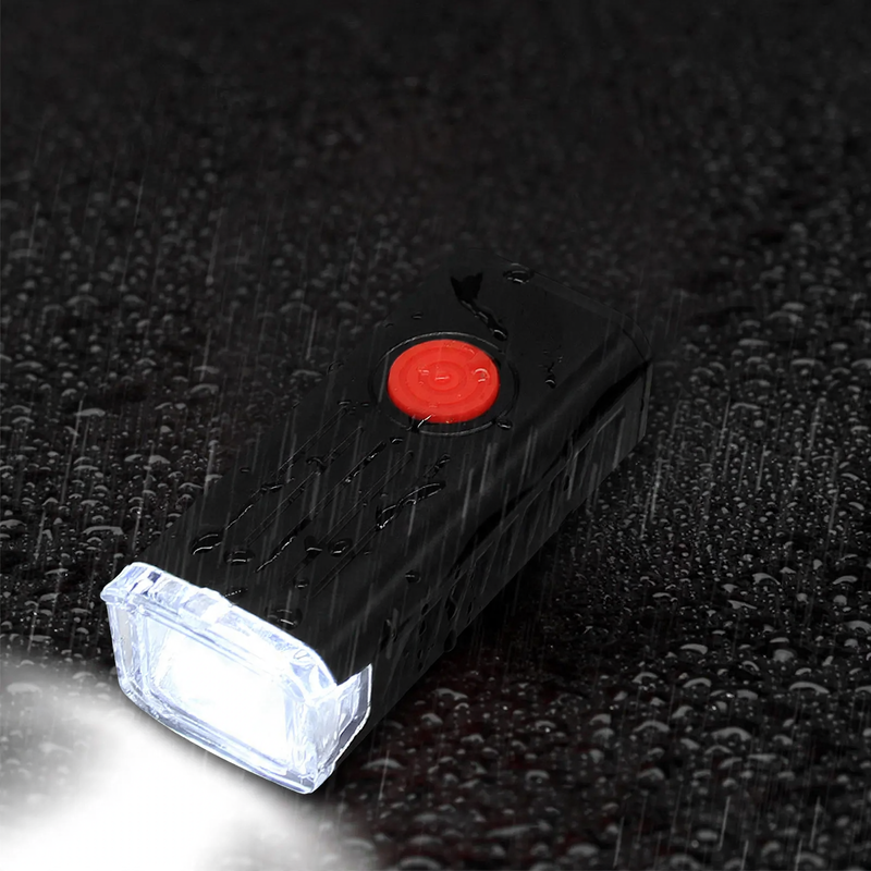 Bicycle light set with front and rear light