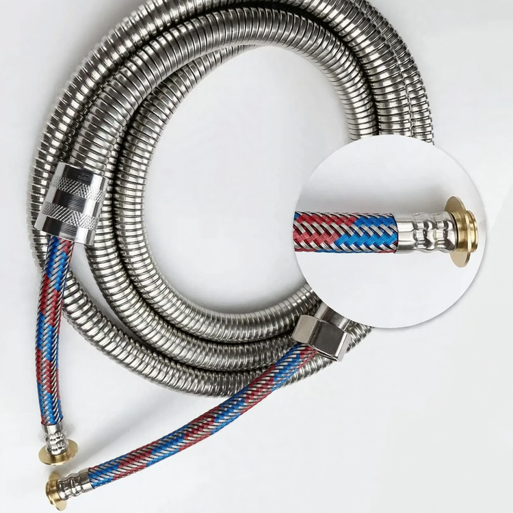 Stainless steel shower hose, 150–200 cm