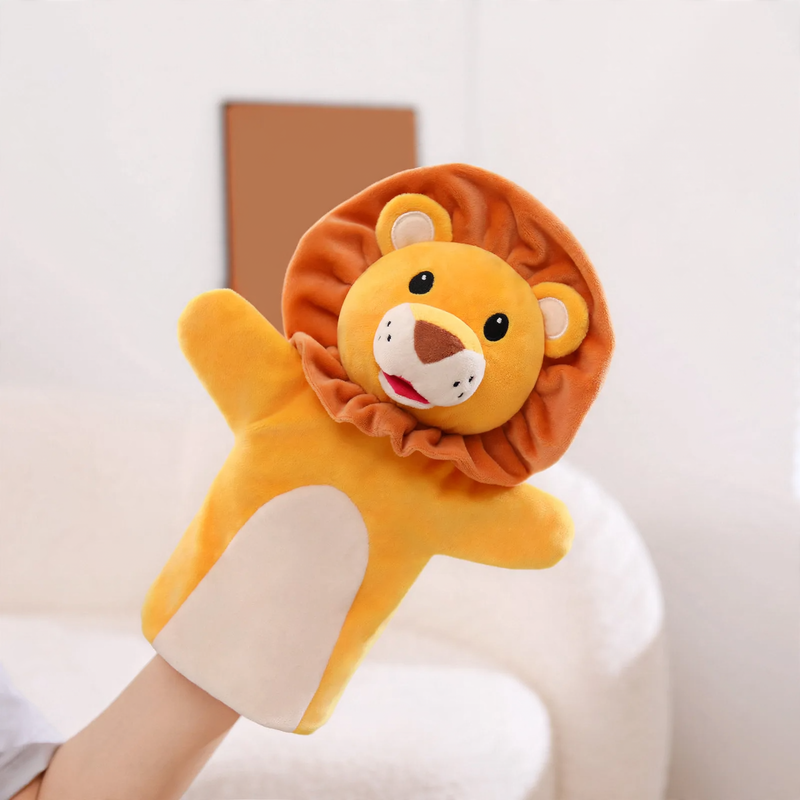 Animal hand puppet made of plush