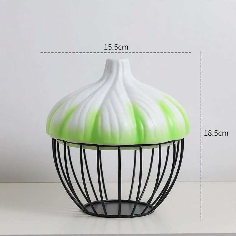 Metal storage basket in country house style, model TJ001