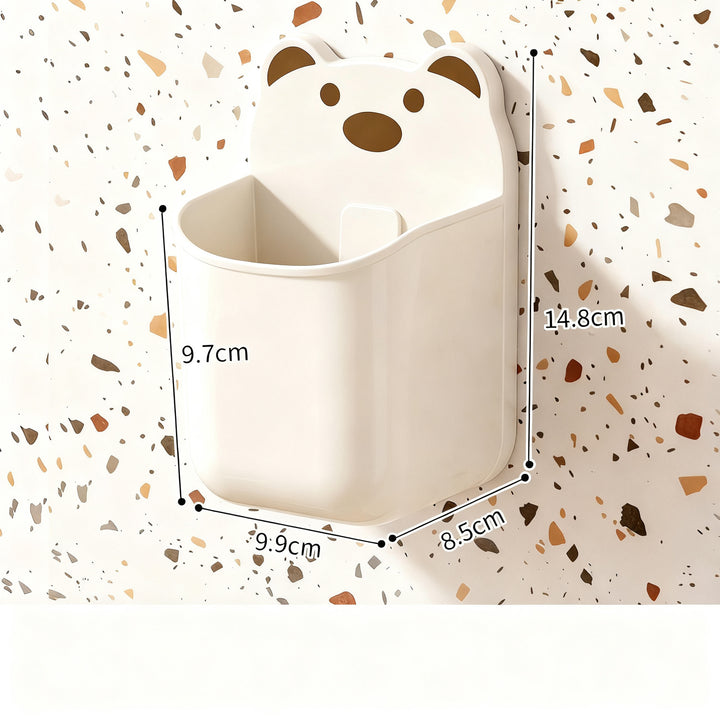 Wall-mounted storage box with drain