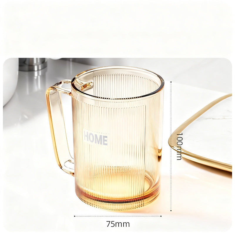 Toothbrush cup with handle, plastic, 51–100 ml