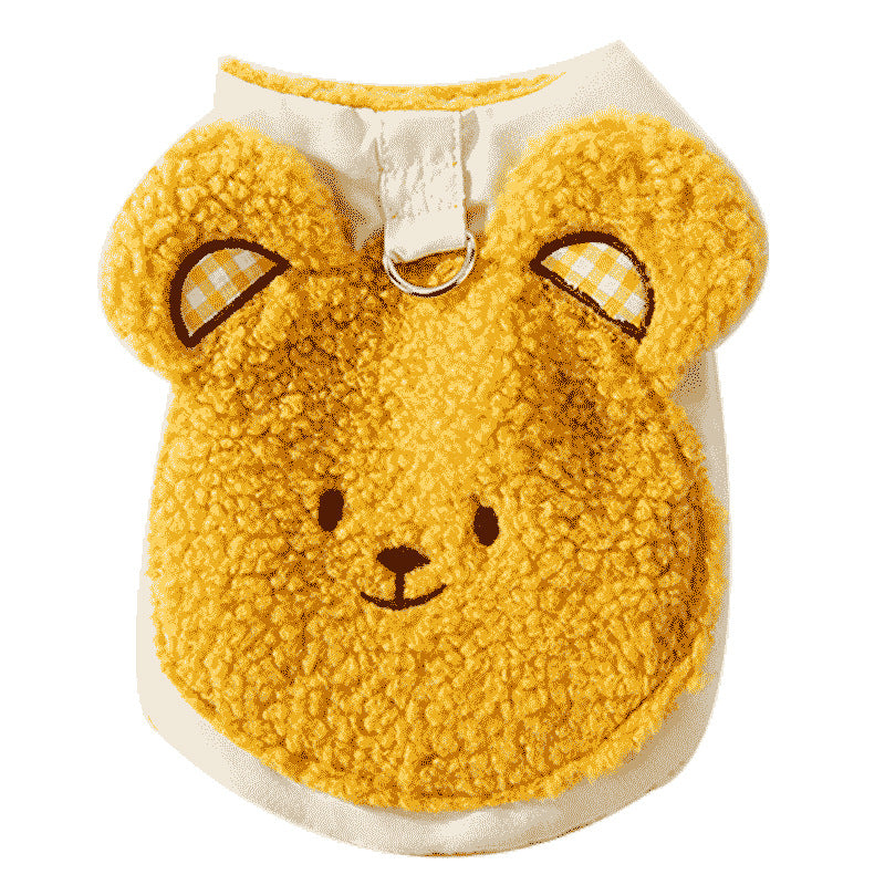 Dog coat with bear motif, polyester