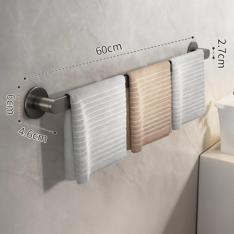 Wall-mounted towel bar without drilling