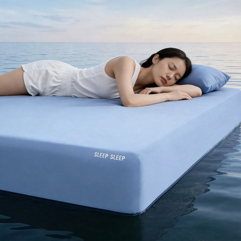 Summer fitted sheet with cooling effect, 0.9 m