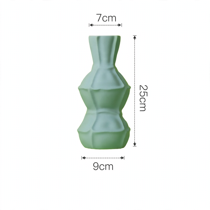 Geometric Ceramic Vase in Nordic Style