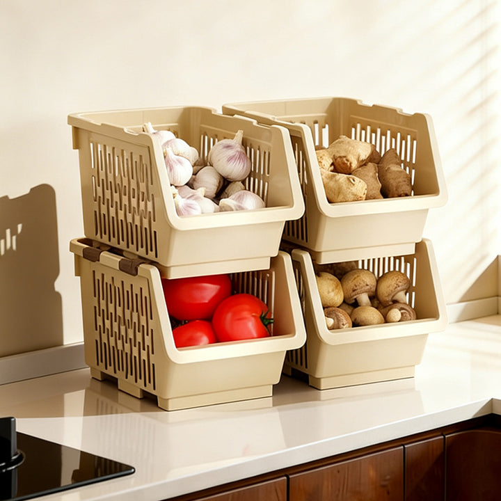 Stackable storage box made of PET, model 26YM.7465