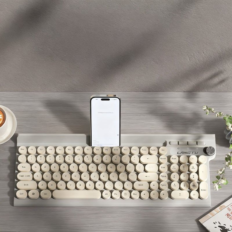 Wired gaming keyboard with mechanical switches
