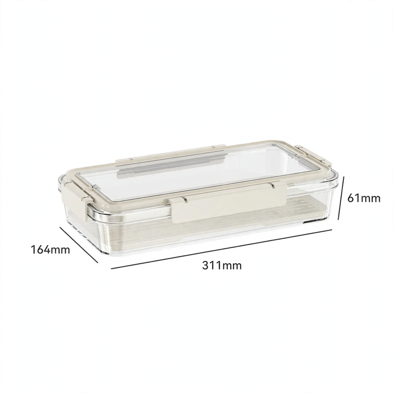 Portable fresh-keeping box with drip tray