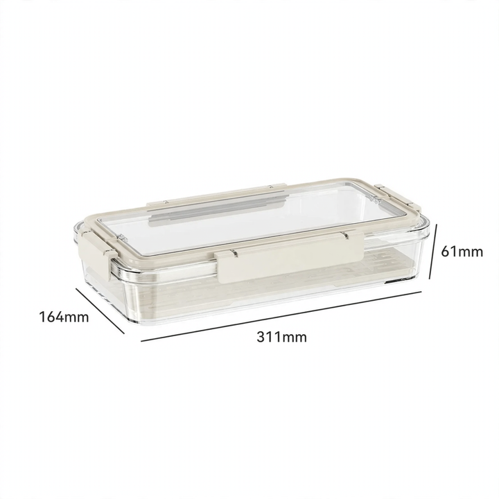 Portable fresh-keeping box with drip tray