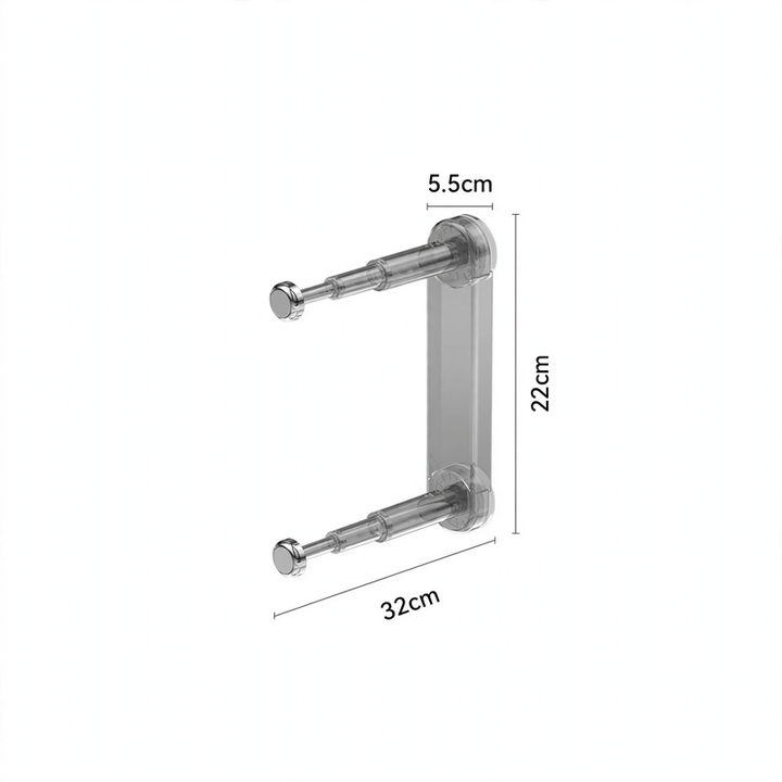 Suction cup drying rack, extendable, no drilling