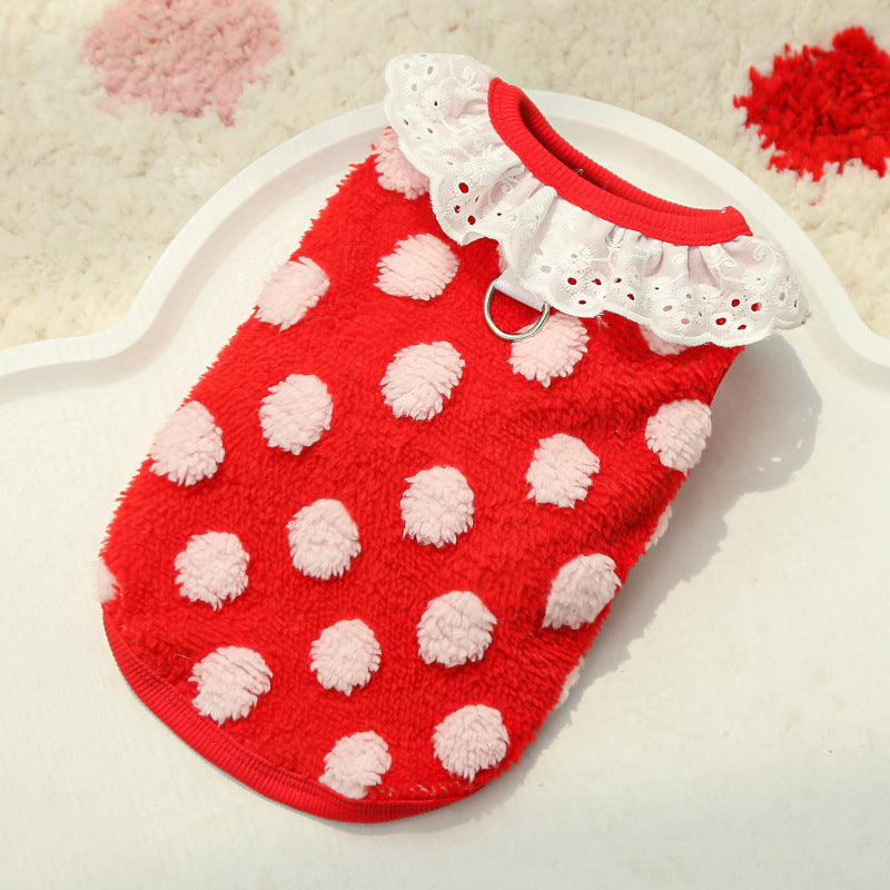 Dog vest with floral pattern, princess style
