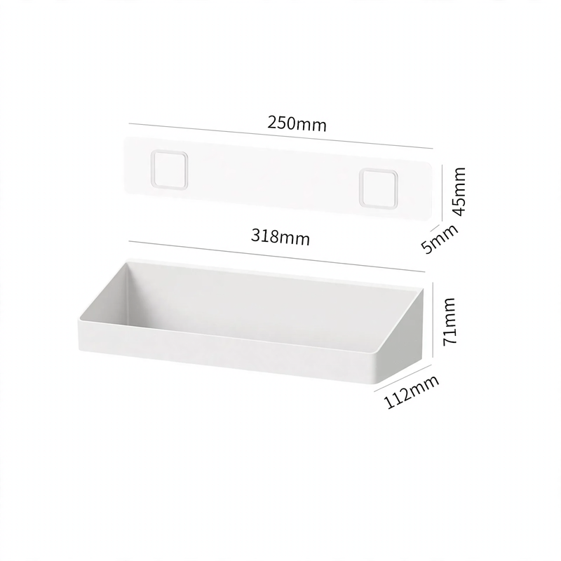 Wall-mounted spice rack without drilling