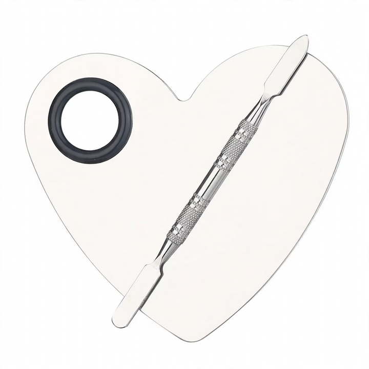 Nail mixing palette made of stainless steel, different shapes