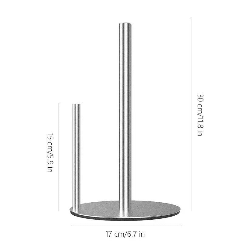Stainless steel kitchen roll holder