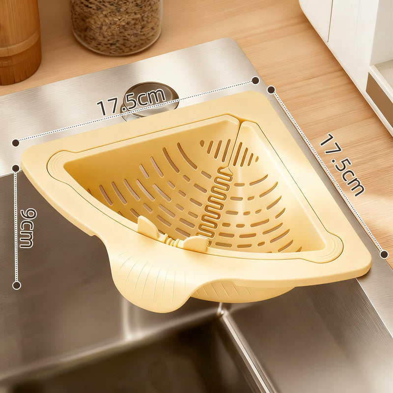 Kitchen sieve with magnetic attachment for the sink