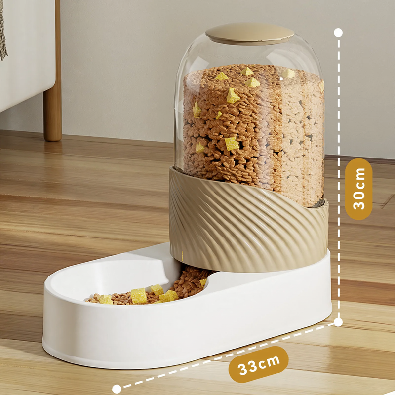 Automatic feeding and drinking system for pets