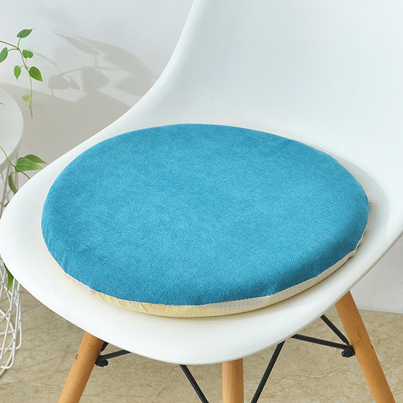 Round seat cushion made of cotton and linen