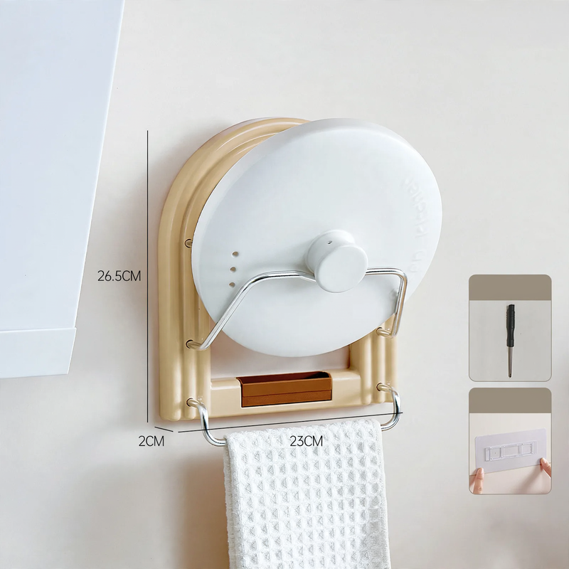 Wall shelf with suction cup, double layer, free mounting