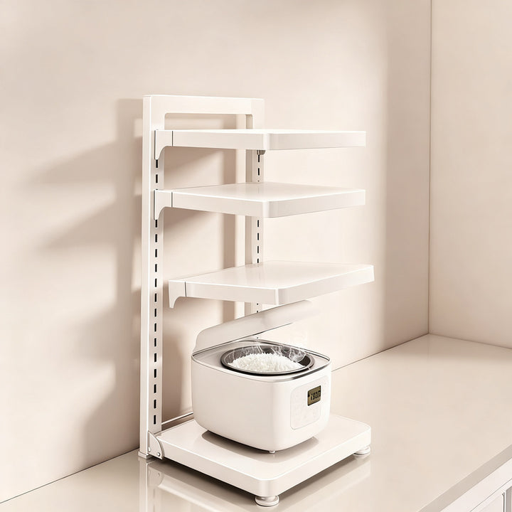 Multi-tier kitchen shelf for pots and pans