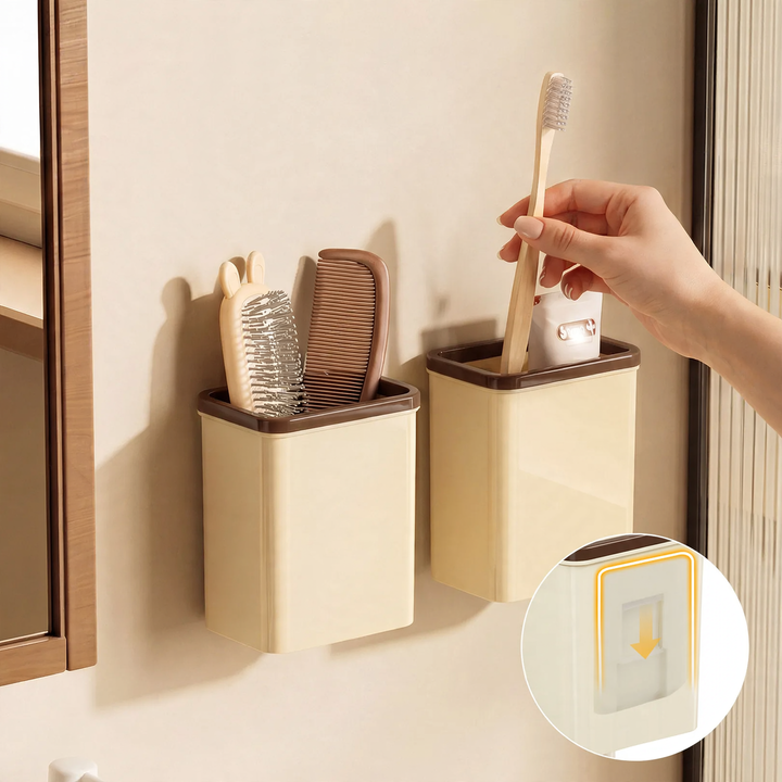 Wall-mounted storage box, self-adhesive