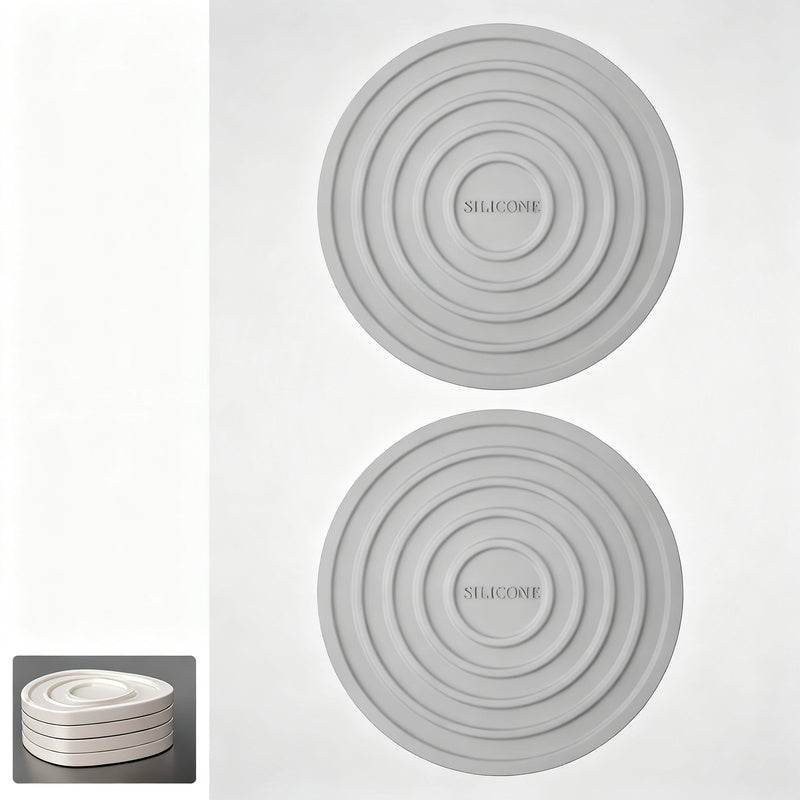 Silicone coaster, heat-resistant, round