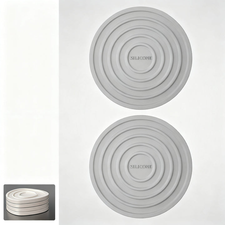 Silicone coaster, heat-resistant, round