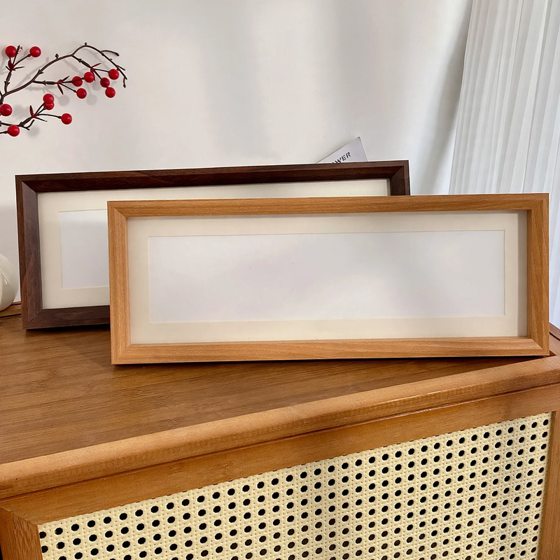Wood picture frame, rectangular, 15 × 42 cm