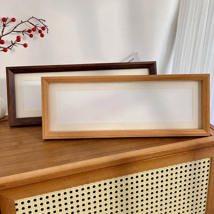 Wood picture frame, rectangular, 15 × 42 cm