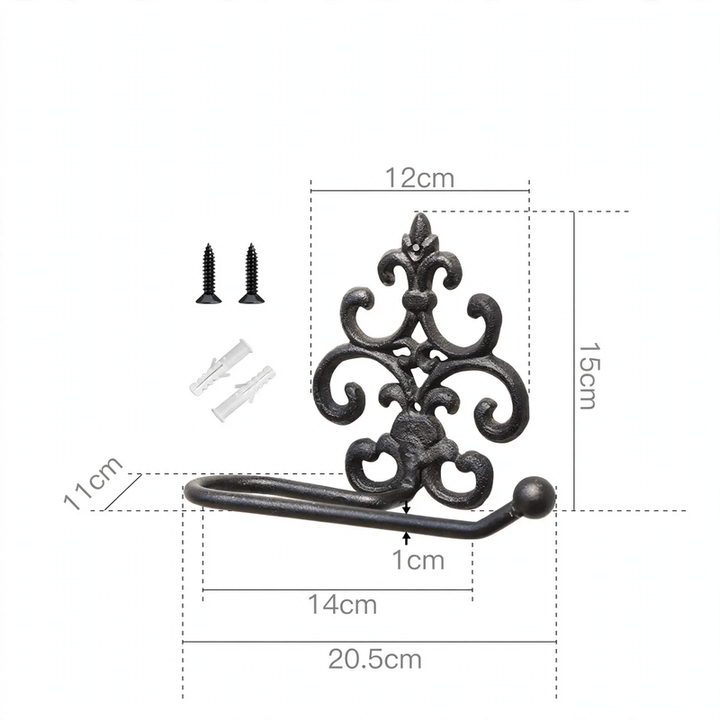 Cast Iron Towel Holder in Vintage Style