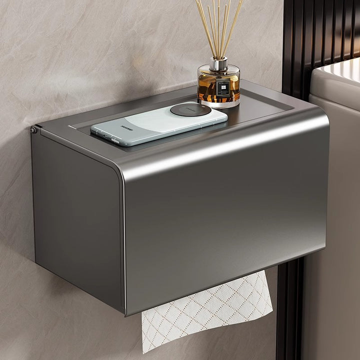 Wall-mounted toilet paper box made of aluminum