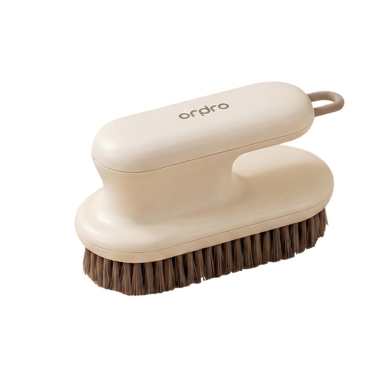 Shoe and laundry brush with soft bristles