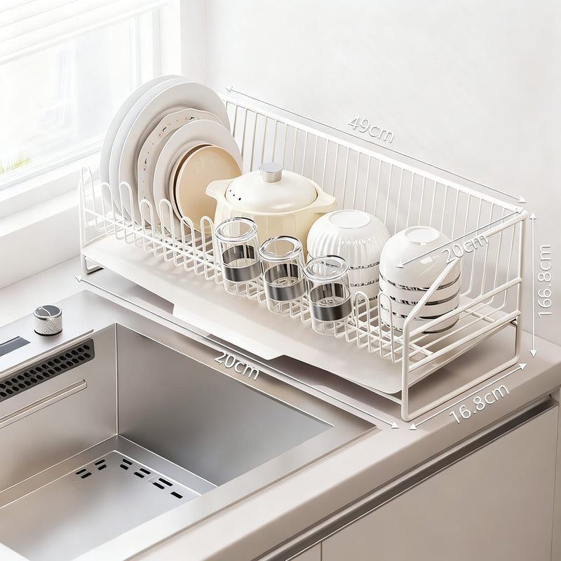 Stainless steel drying rack for dishes and cutlery