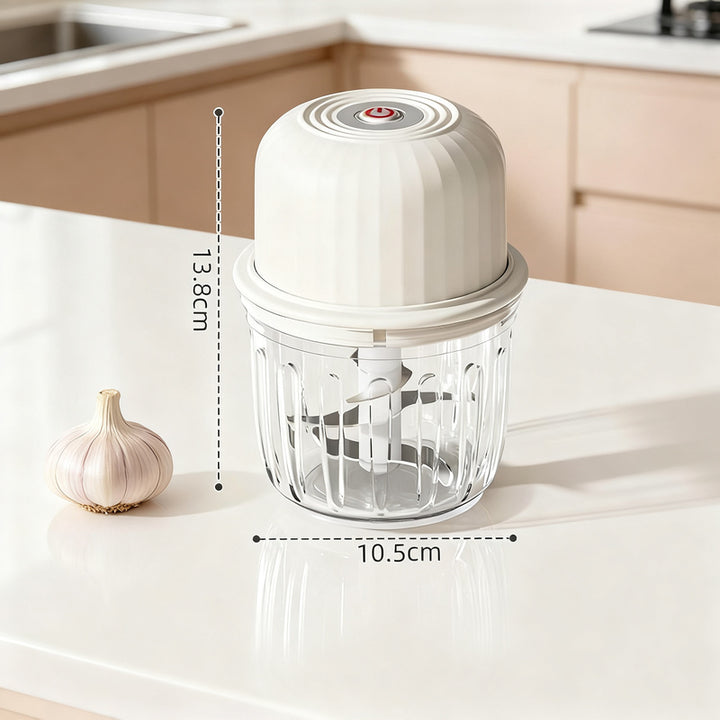 Electric garlic chopper, portable