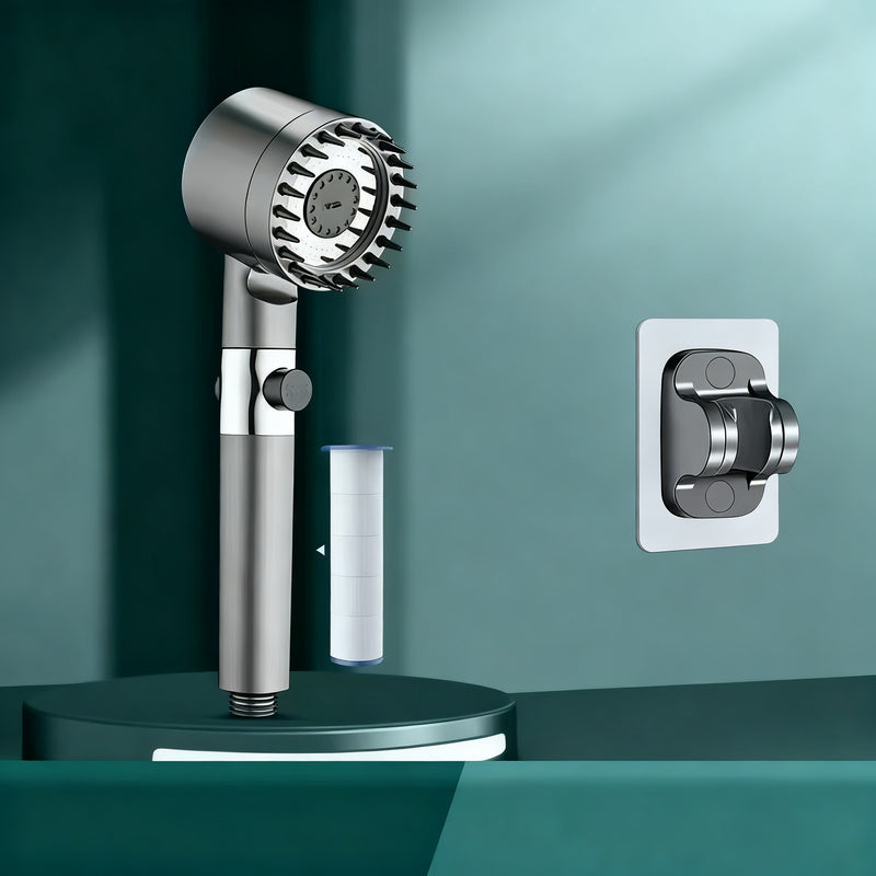 Shower head with filter and massage function