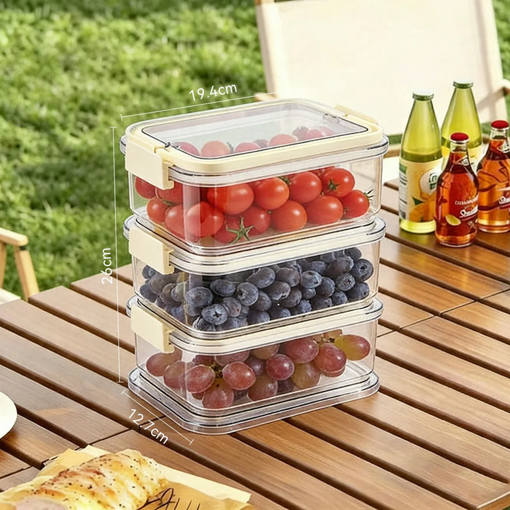 Fresh-keeping box with cooling element and drip tray