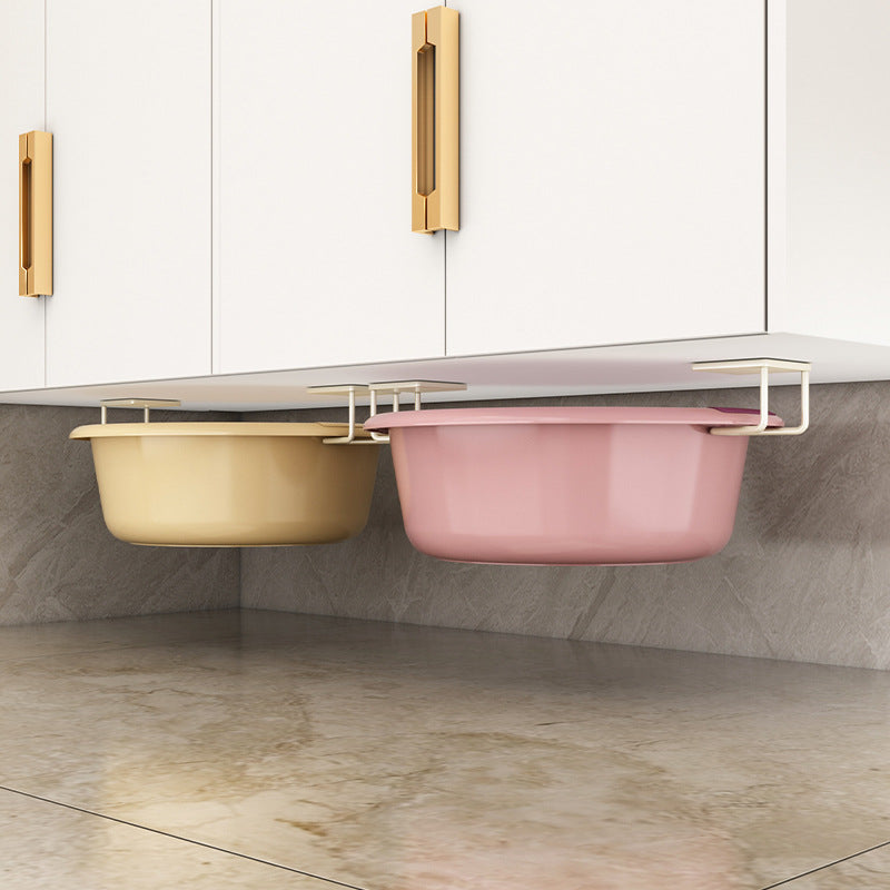 Stainless steel hooks for under-cabinet, no drilling