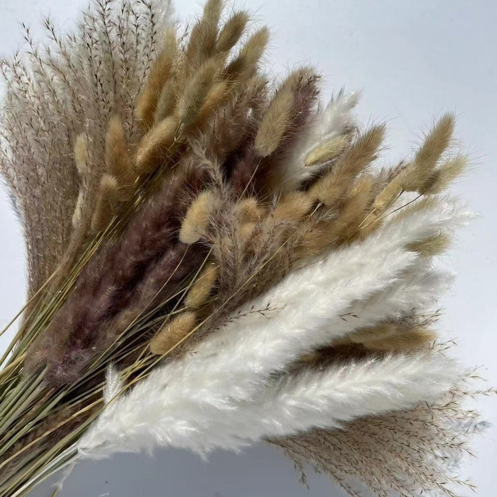 Dried flower bouquet, pampas and natural materials