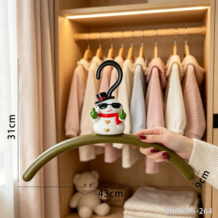 Plastic clothes hanger with cartoon design