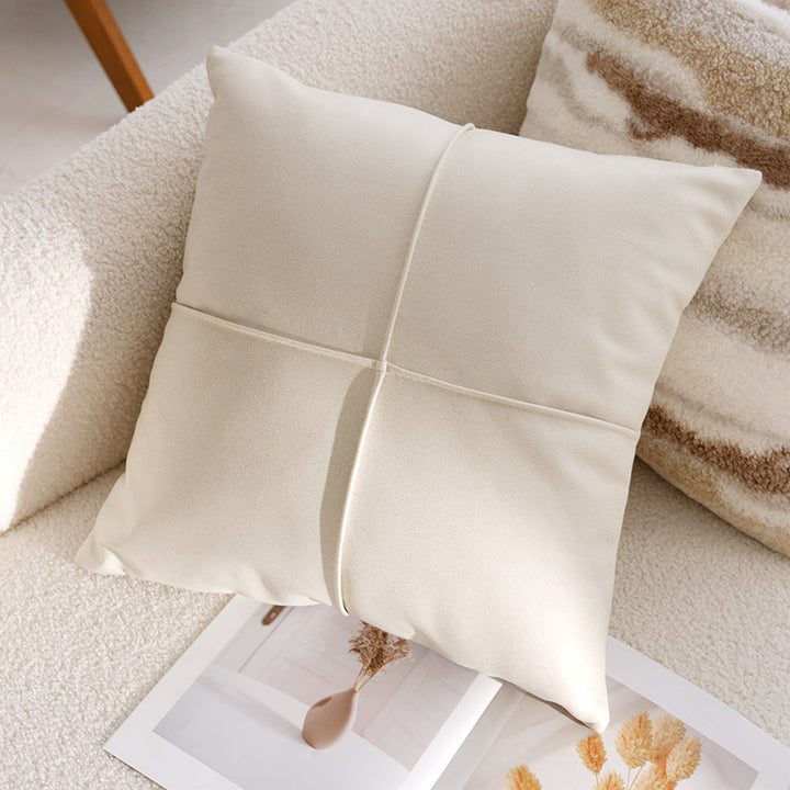 Cuddly pillow with dog motif, linen