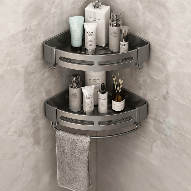 Triangle wall shelf for bathroom, no drilling