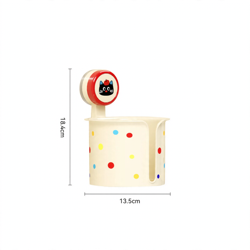 Suction Cup Paper Towel Holder, multicolored, wall-mounted