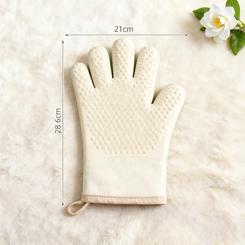 Silicone oven gloves, non-slip, various thicknesses