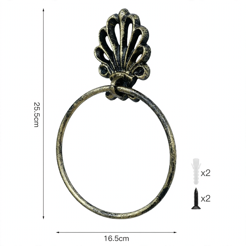 Cast Iron Towel Holder in Vintage Style