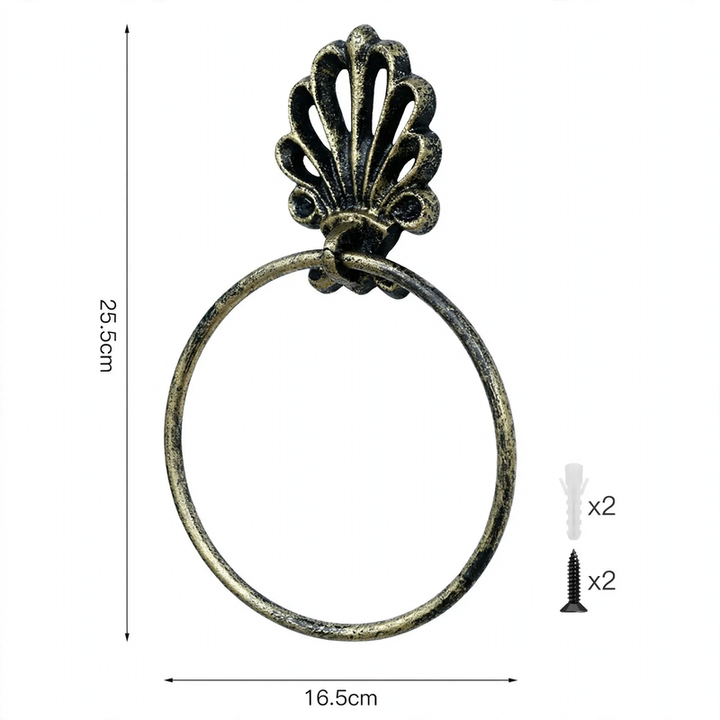 Cast Iron Towel Holder in Vintage Style