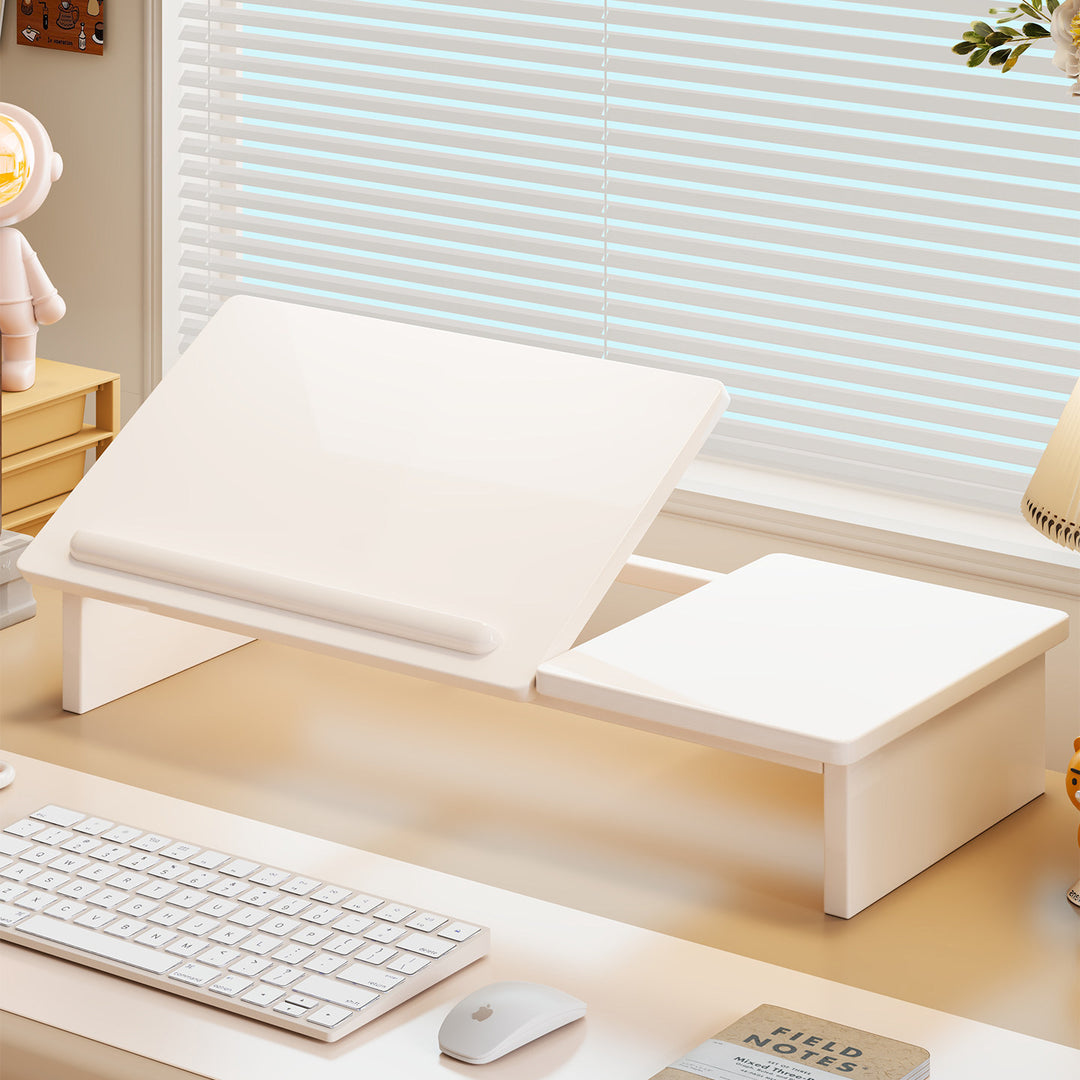 Wood Laptop Stand with Desk Organizer