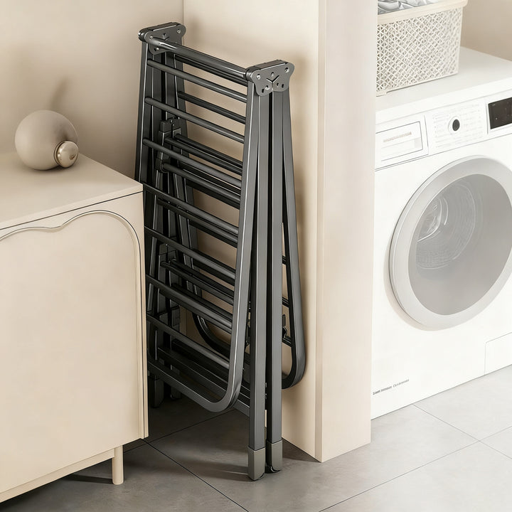 Foldable drying rack made of carbon steel