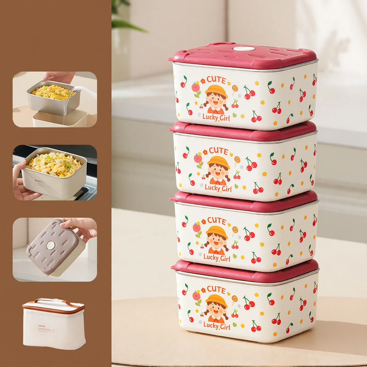 Stainless Steel Lunch Box, Multi-layer, 501–800 ml